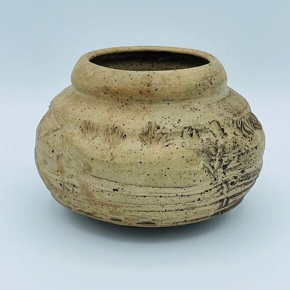 Hand made Art Pottery Scratch Marks Decorative Pot Planter signed Alonso - Picture 2 of 9